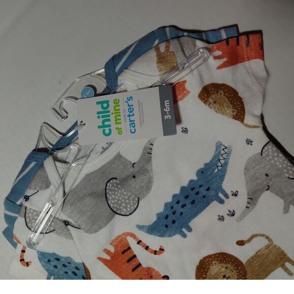 Carters Boys NEW w/Tags "Child of Mine" 2 piece Onesies - sz. 3-6 months - Picture 3 of 5